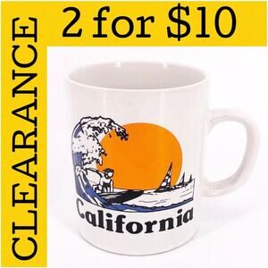 🟡 Vintage California souvenir coffee mug
